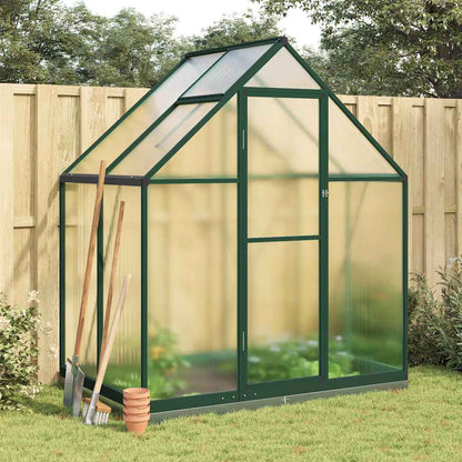 Serre avec cadre de base vert 169x114x202 cm aluminium