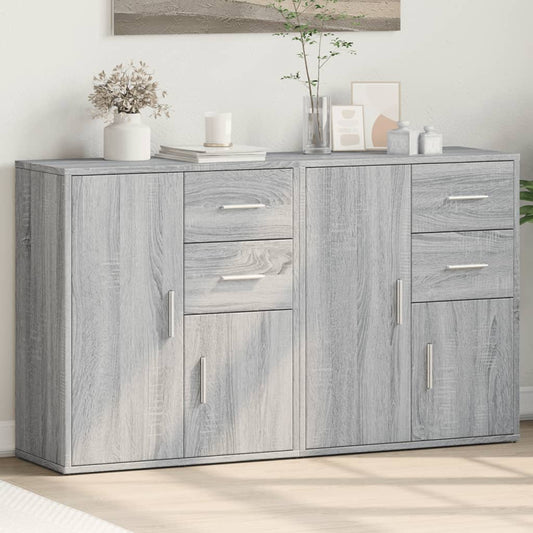 Buffets 2 pcs sonoma gris 60x31x70 cm bois d'ingénierie