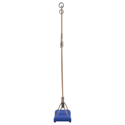 Balançoire d'extérieur d'enfants simple et corde réglable bleu