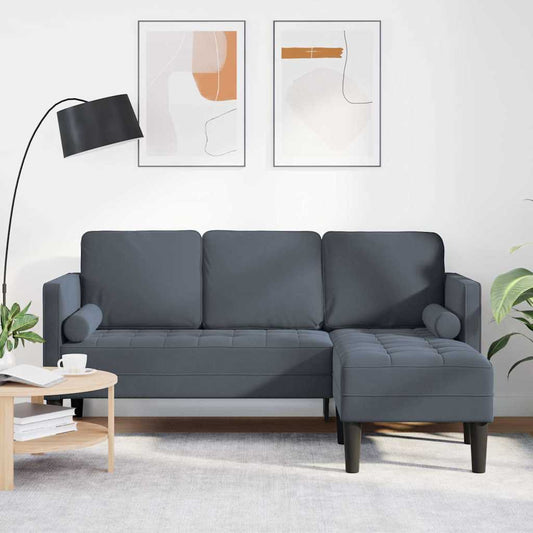 Ensemble de Canapés Gris foncé 173 x 131 x 67 cm Velours
