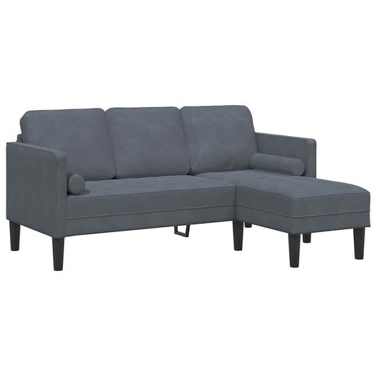 Ensemble de Canapés Gris foncé 173 x 131 x 67 cm Velours