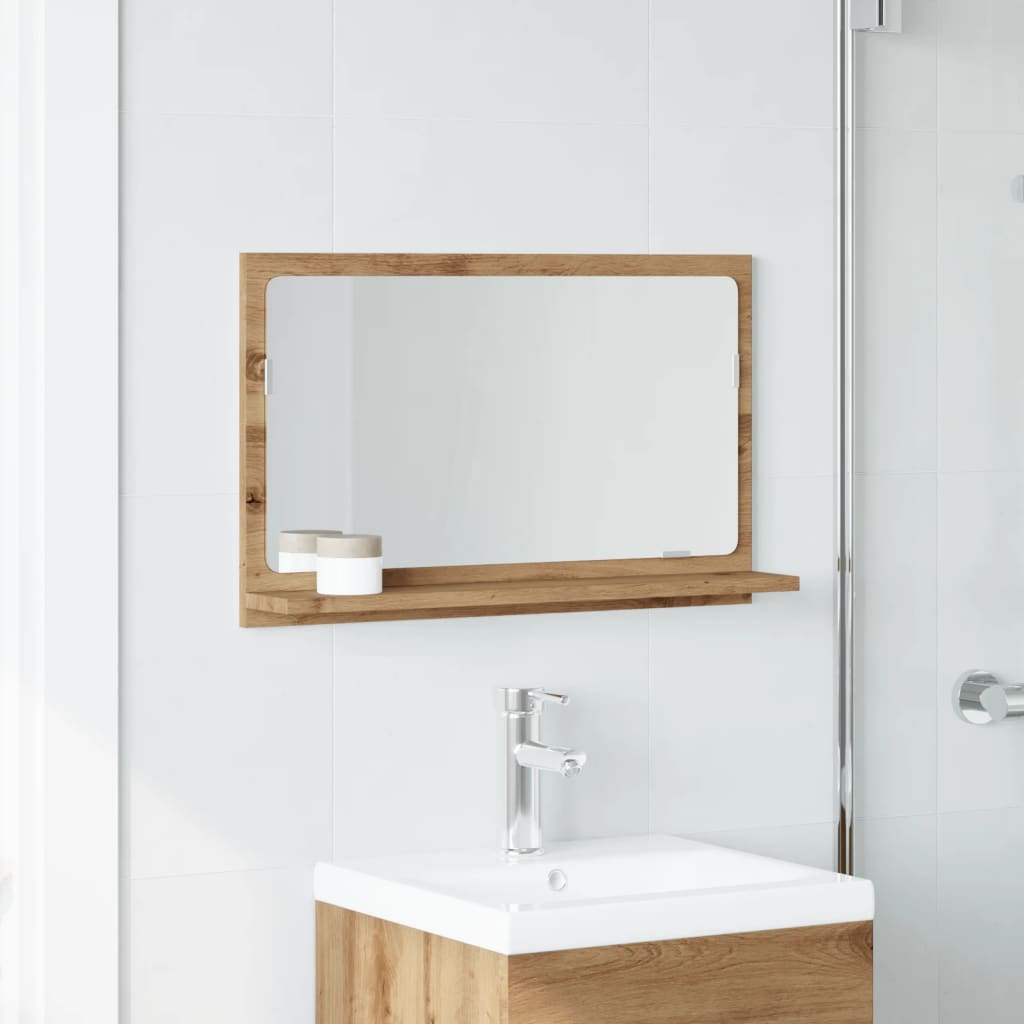 Armoire à miroir de salle de bain chêne artisanal 60x11x37 cm - Meubles-lavabos de salle de bains