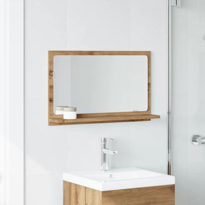 Armoire à miroir de salle de bain chêne artisanal 60x11x37 cm - Meubles-lavabos de salle de bains