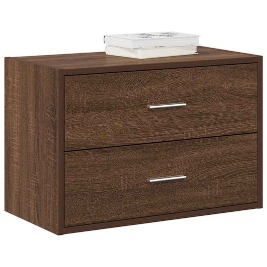 Armoire avec 2 tiroirs chêne marron 60x31x40 cm bois ingénierie - Commodes