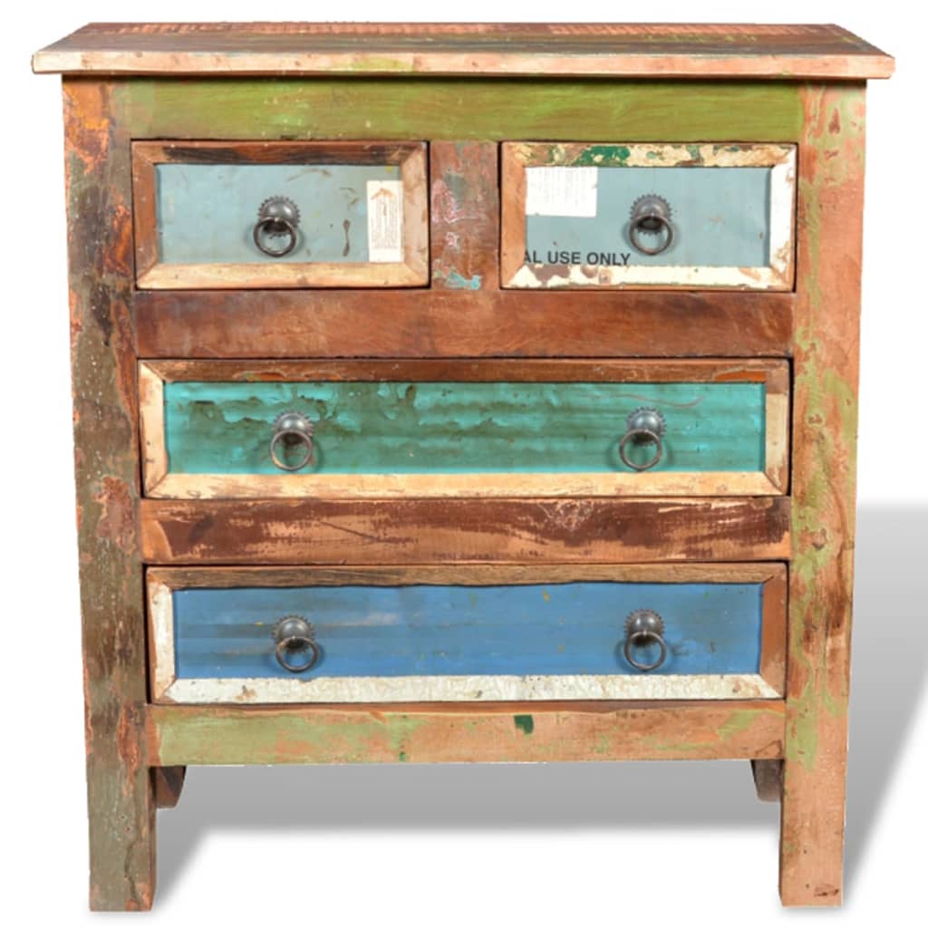 Armoire avec 4 tiroirs Bois massif de récupération - Commodes