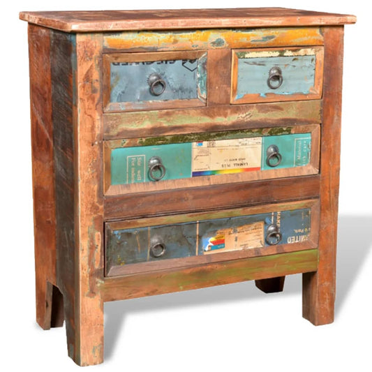 Armoire avec 4 tiroirs Bois massif de récupération - Commodes
