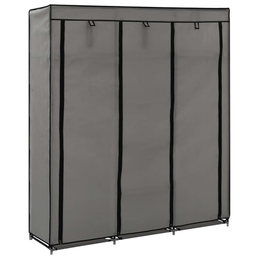 Armoire avec compartiments et barres Gris 150x45x175 cm Tissu - Armoires