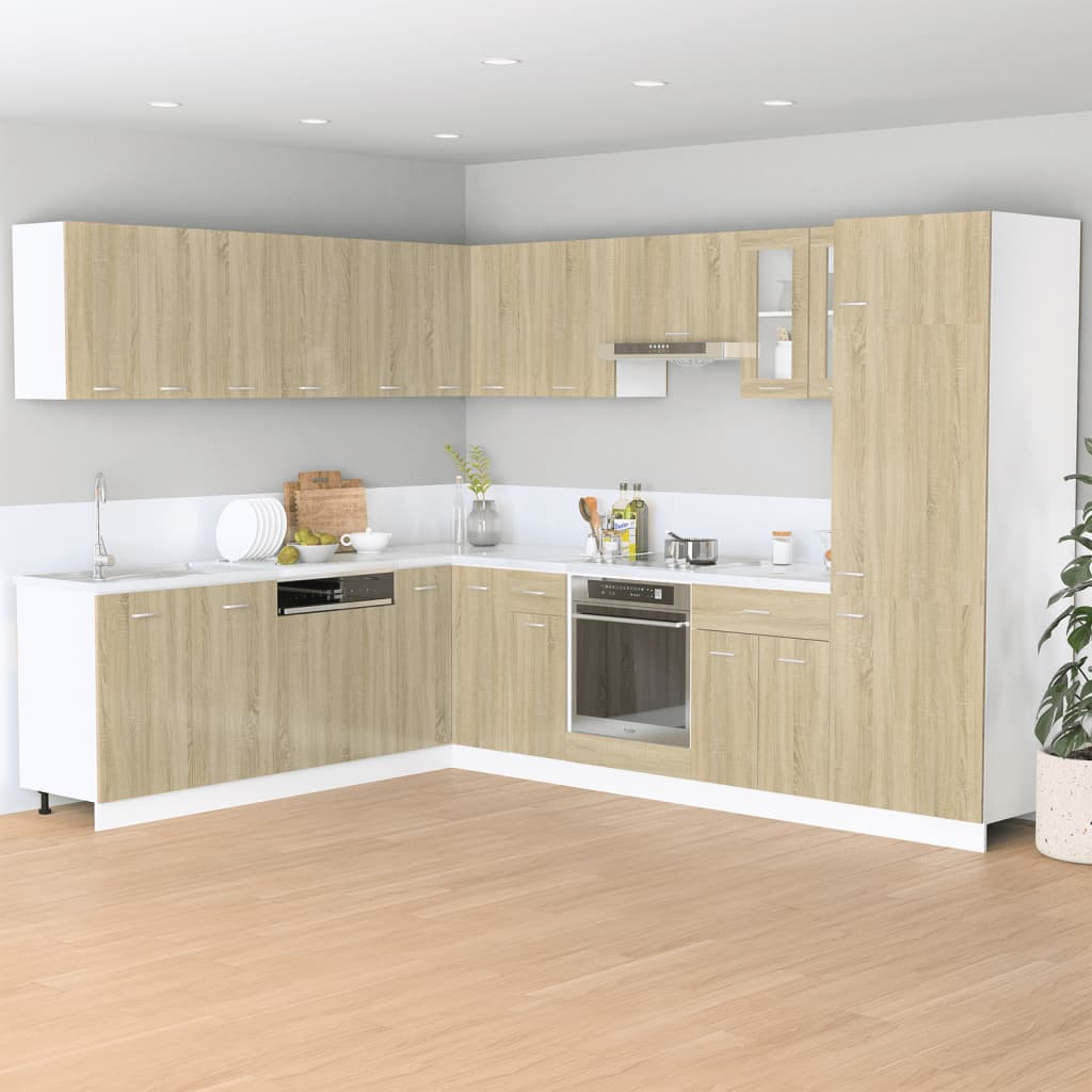Armoire basse chêne sonoma 80x46x81,5 cm bois d’ingénierie - Meubles de cuisine