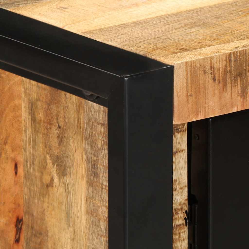 Armoire de console 90x35x75 cm bois de manguier massif brut - Tables d’appoint