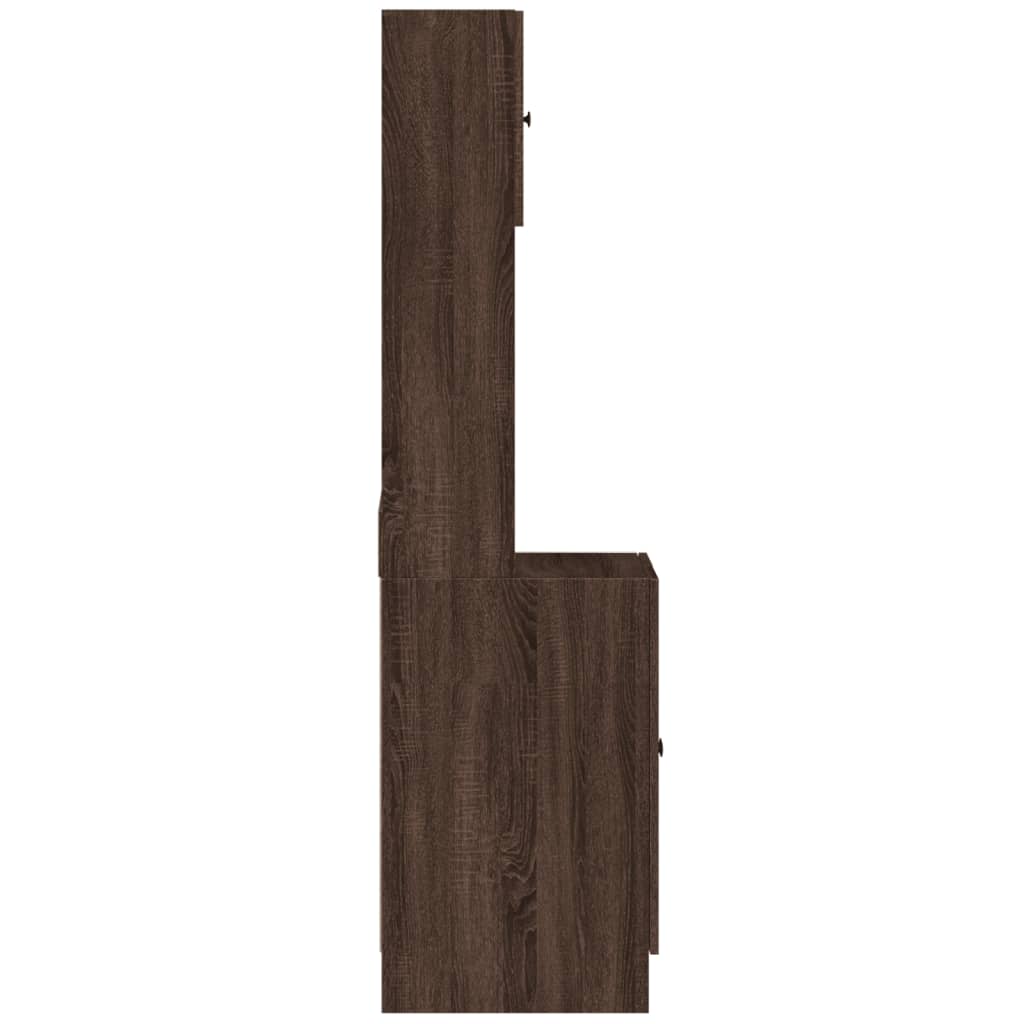 Armoire de cuisine chêne marron 60x50x180 cm bois d’ingénierie - Meubles de cuisine