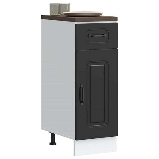 Armoire de cuisine Kalmar noir bois d’ingénierie - Meubles de cuisine