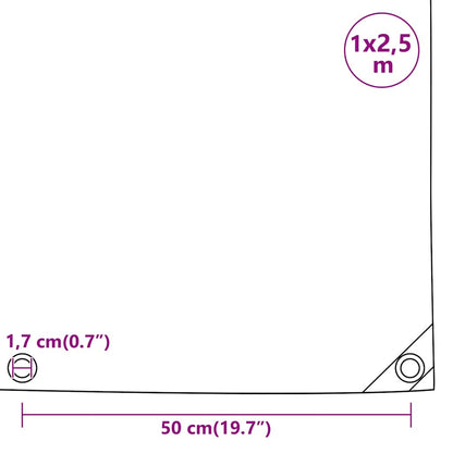 Bâche noir 1x2,5 m 650 g/m² - Bâches
