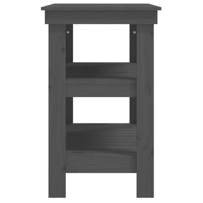 Banc de travail Gris 110,5x50x80 cm Bois de pin massif - Établis