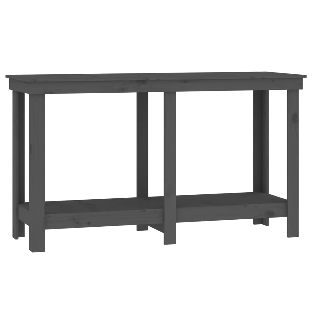 Banc de travail Gris 140x50x80 cm Bois de pin massif - Établis
