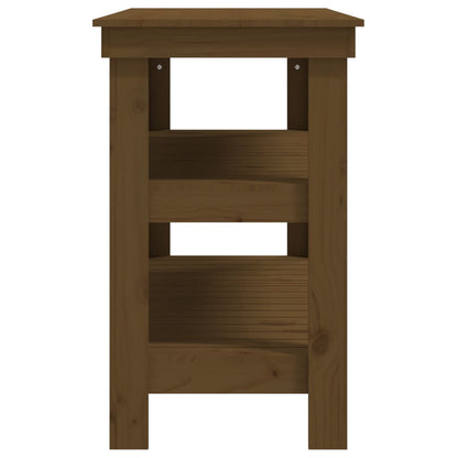 Banc de travail Marron miel 110,5x50x80 cm Bois de pin massif - Établis