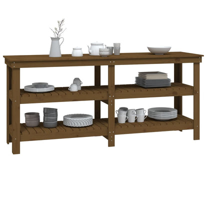 Banc de travail Marron miel 181x50x80 cm Bois de pin massif - Établis