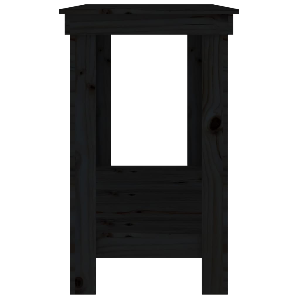 Banc de travail Noir 140x50x80 cm Bois de pin massif - Établis