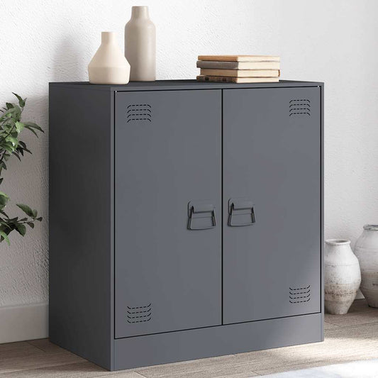 Buffet anthracite 67x39x73 cm acier - Buffets & bahuts