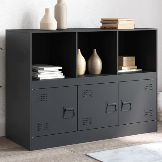Buffet anthracite 99x39x73 cm acier - Buffets & bahuts