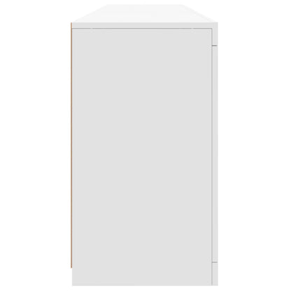 Buffet avec lumières LED blanc 162x37x67 cm - Buffets & bahuts