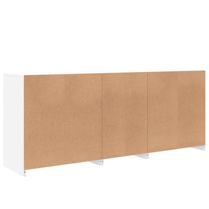 Buffet avec lumières LED blanc 162x37x67 cm - Buffets & bahuts