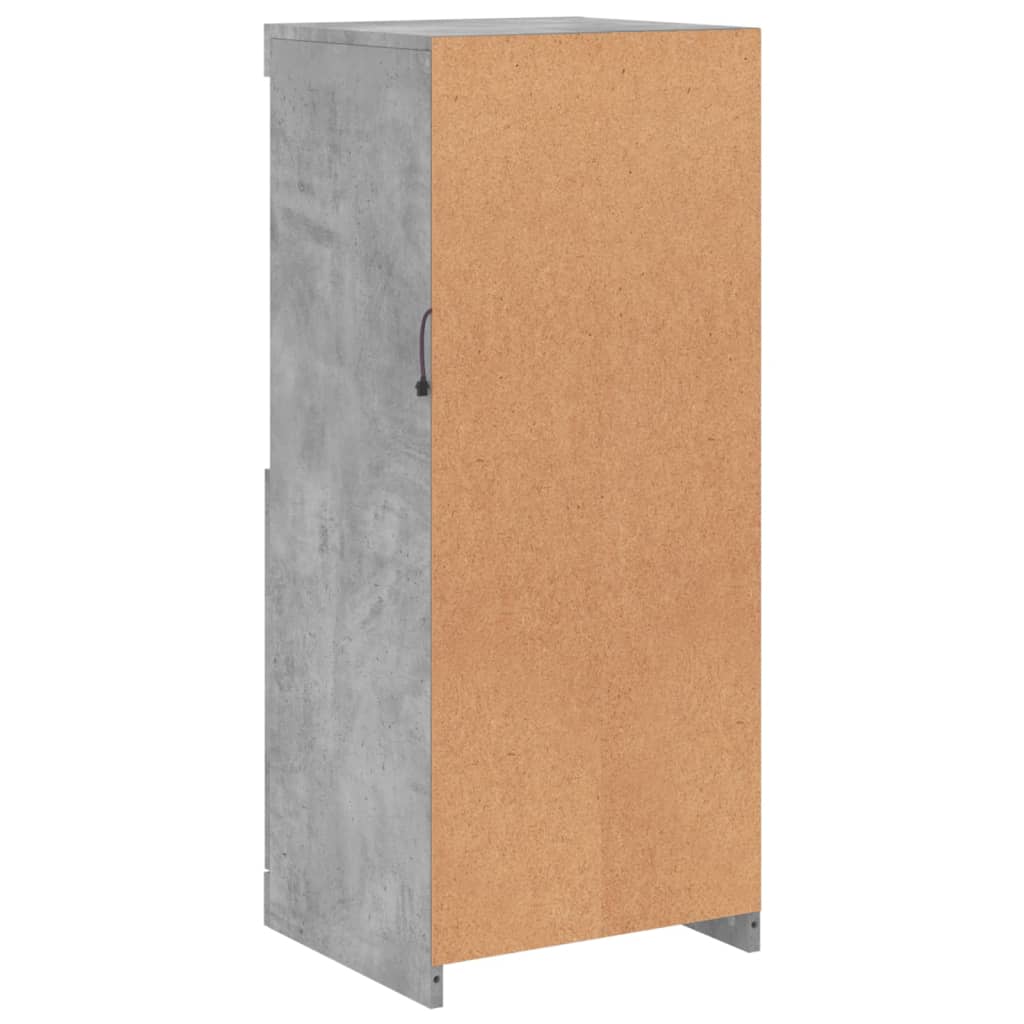 Buffet avec lumières LED gris béton 41x37x100 cm - Buffets & bahuts