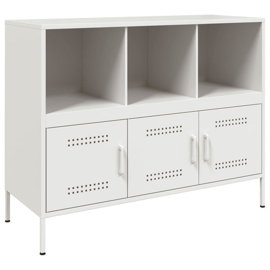 Buffet blanc 100,5x39x79 cm acier - Buffets & bahuts