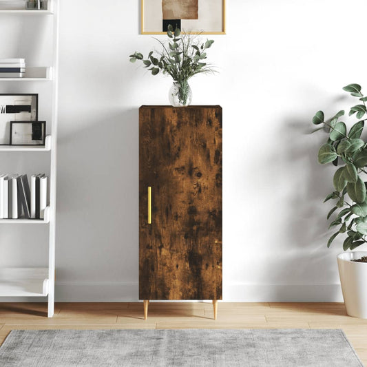 Buffet Chêne fumé 34,5x34x90 cm Bois d’ingénierie - Buffets & bahuts