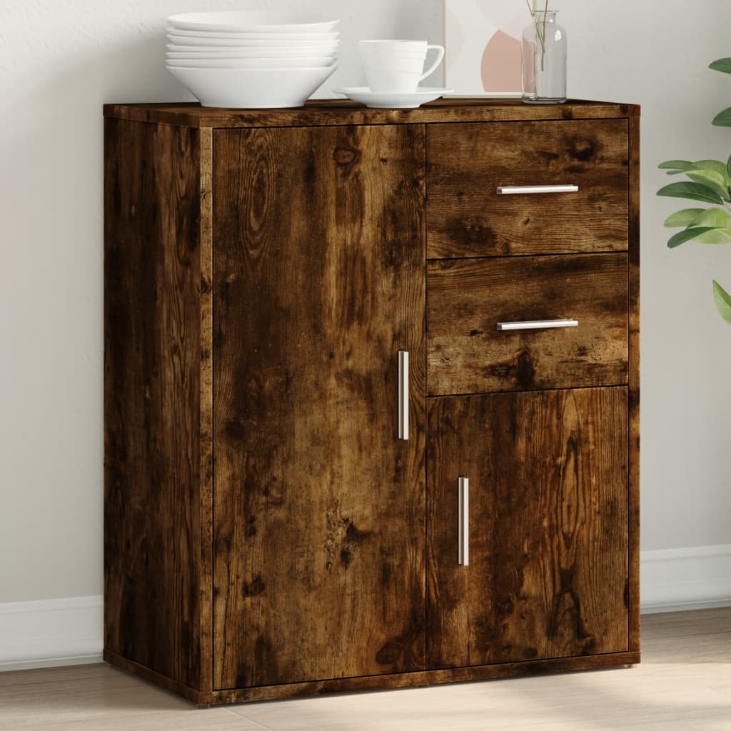 Buffet chêne fumé 60x31x70 cm bois d’ingénierie - Buffets & bahuts