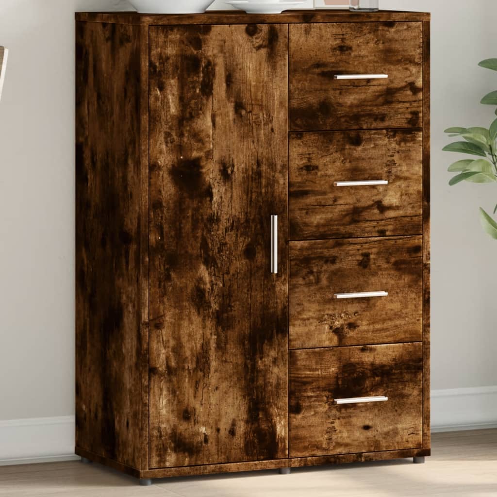 Buffet chêne fumé 60x31x84 cm bois d’ingénierie - Buffets & bahuts