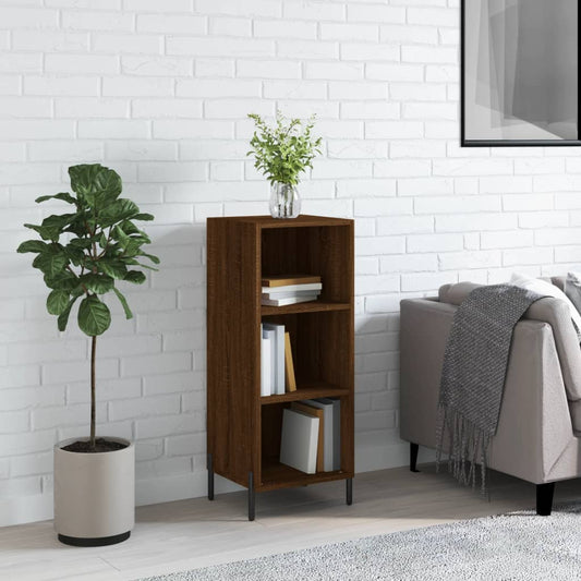 Buffet chêne marron 34,5x32,5x90 cm bois d’ingénierie - Buffets & bahuts