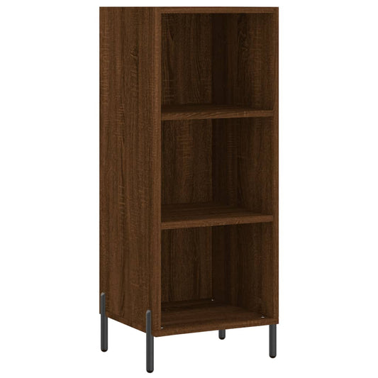 Buffet chêne marron 34,5x32,5x90 cm bois d’ingénierie - Buffets & bahuts