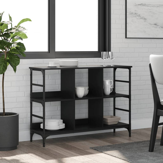 Buffet noir 102x32x73,5 cm bois d’ingénierie - Buffets & bahuts