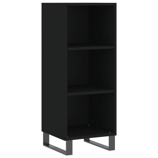 Buffet noir 34,5x32,5x90 cm bois d’ingénierie - Buffets & bahuts