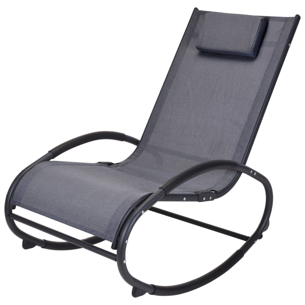 Chaise à bascule Gris foncé - Fauteuils à bascule