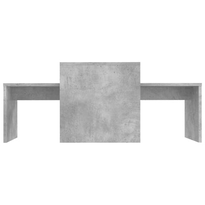 Ensemble de table basse Gris béton 100x48x40 cm Bois ingénierie - Tables basses