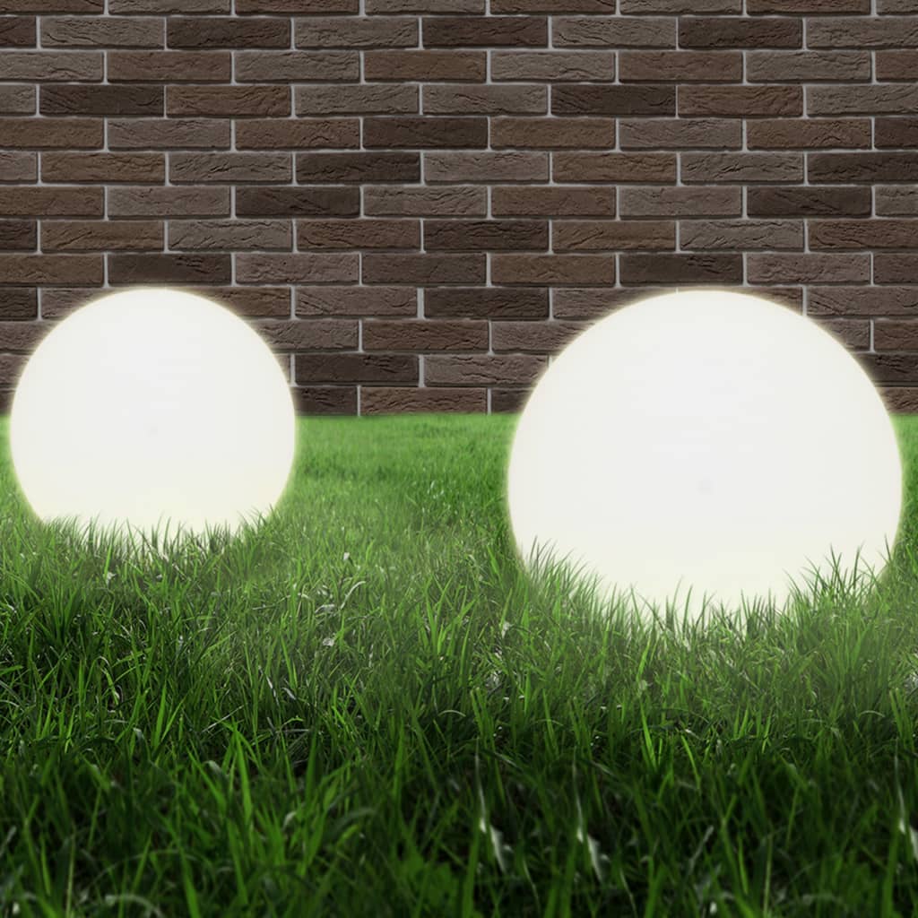 Lampe à LED sous forme de boule 2 pcs Sphérique 40 cm PMMA - Éclairage extérieur