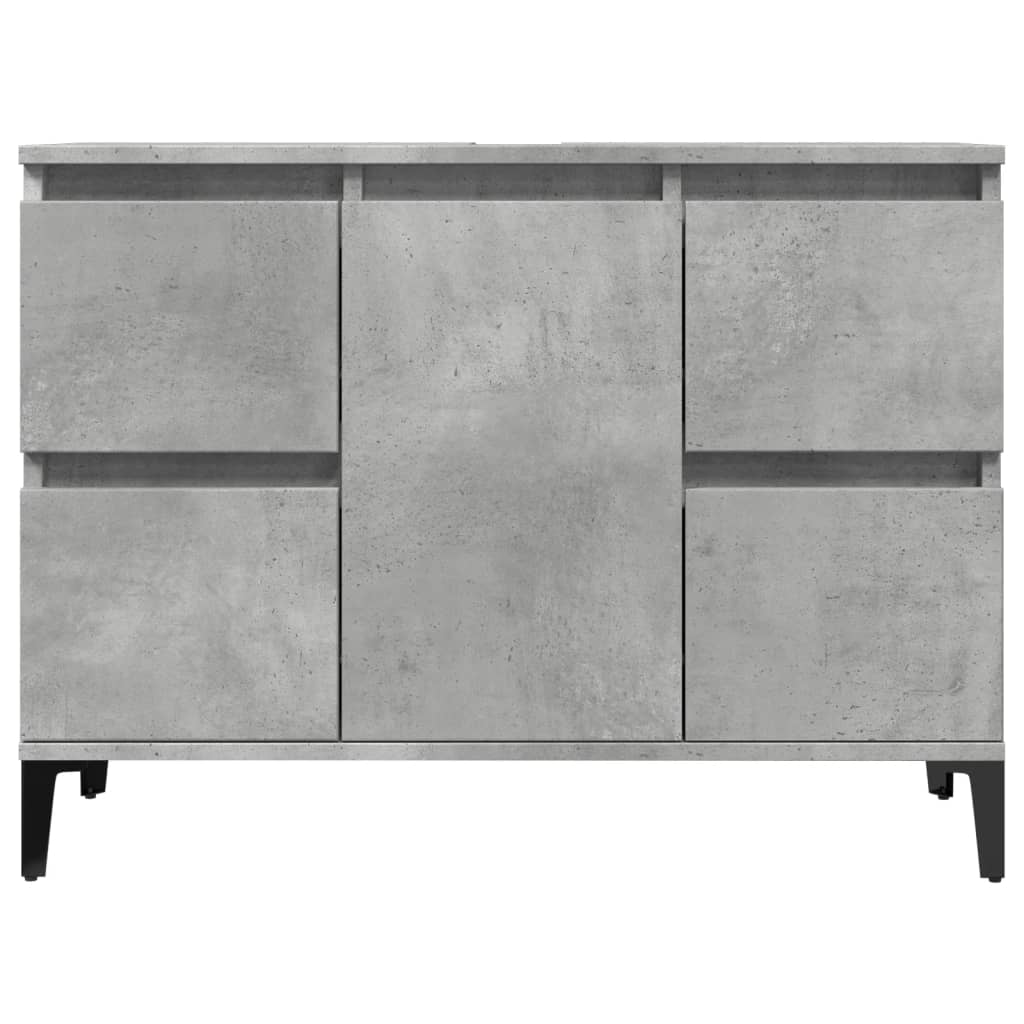Meuble d’évier gris béton 80x33x60 cm bois d’ingénierie - Meubles-lavabos de salle de bains