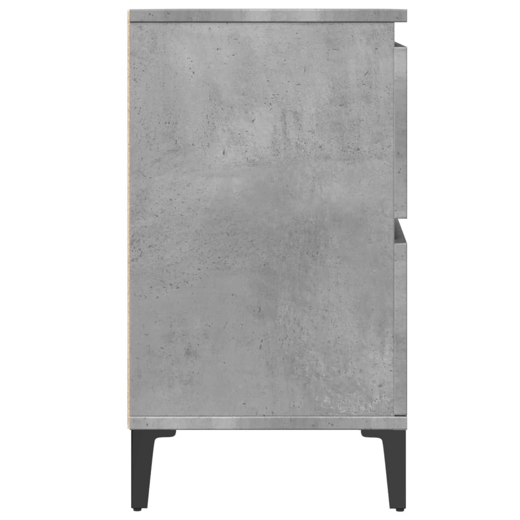 Meuble d’évier gris béton 80x33x60 cm bois d’ingénierie - Meubles-lavabos de salle de bains
