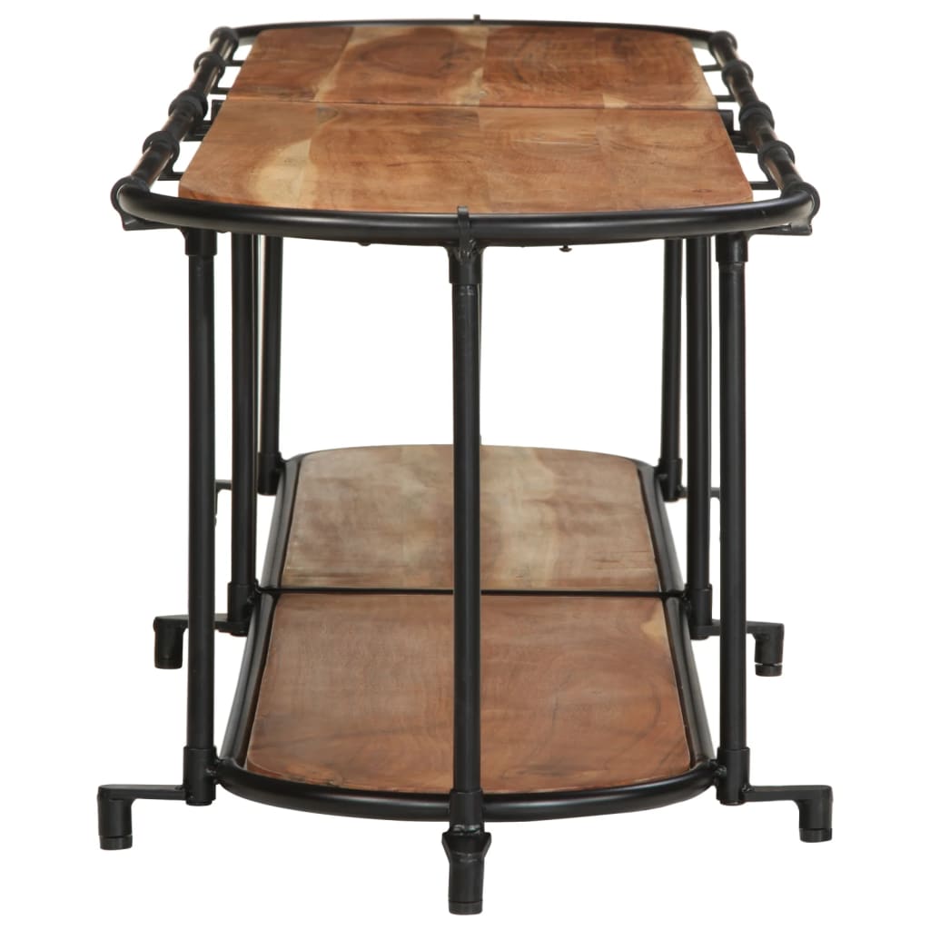 Meuble TV 200x42x40 cm bois d’acacia massif - Fixations & meubles de rangement multimédia