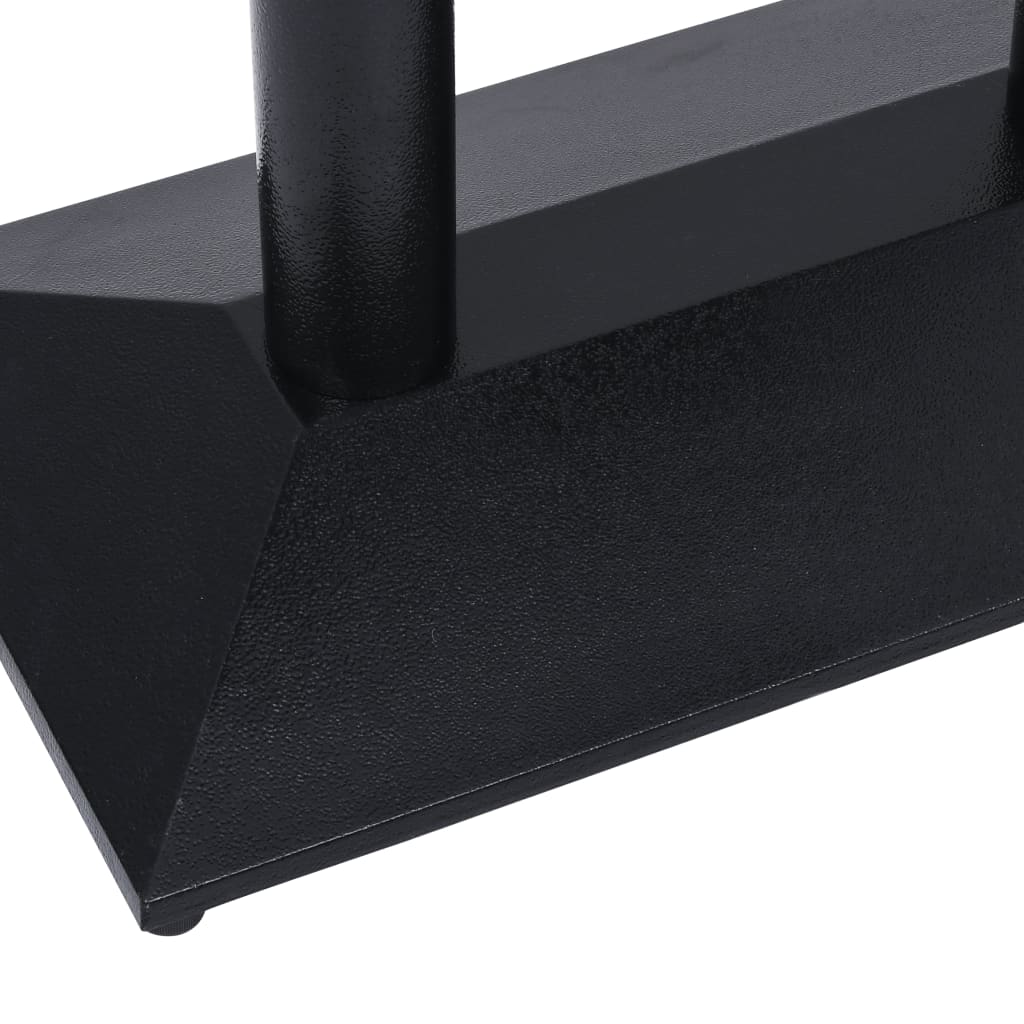 Pied de table de bistro noir 70x40x72 cm fonte - Pieds de table