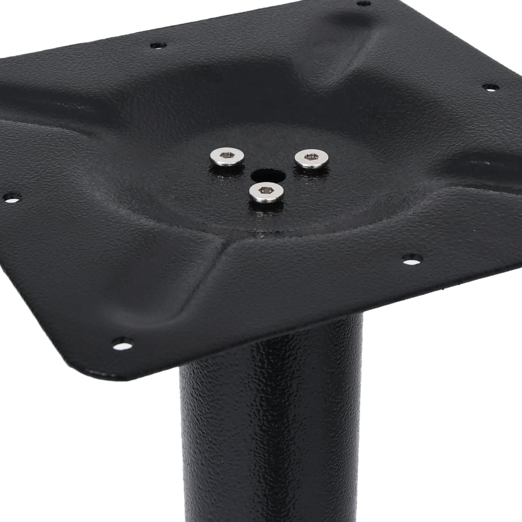 Pied de table de bistro noir 70x40x72 cm fonte - Pieds de table