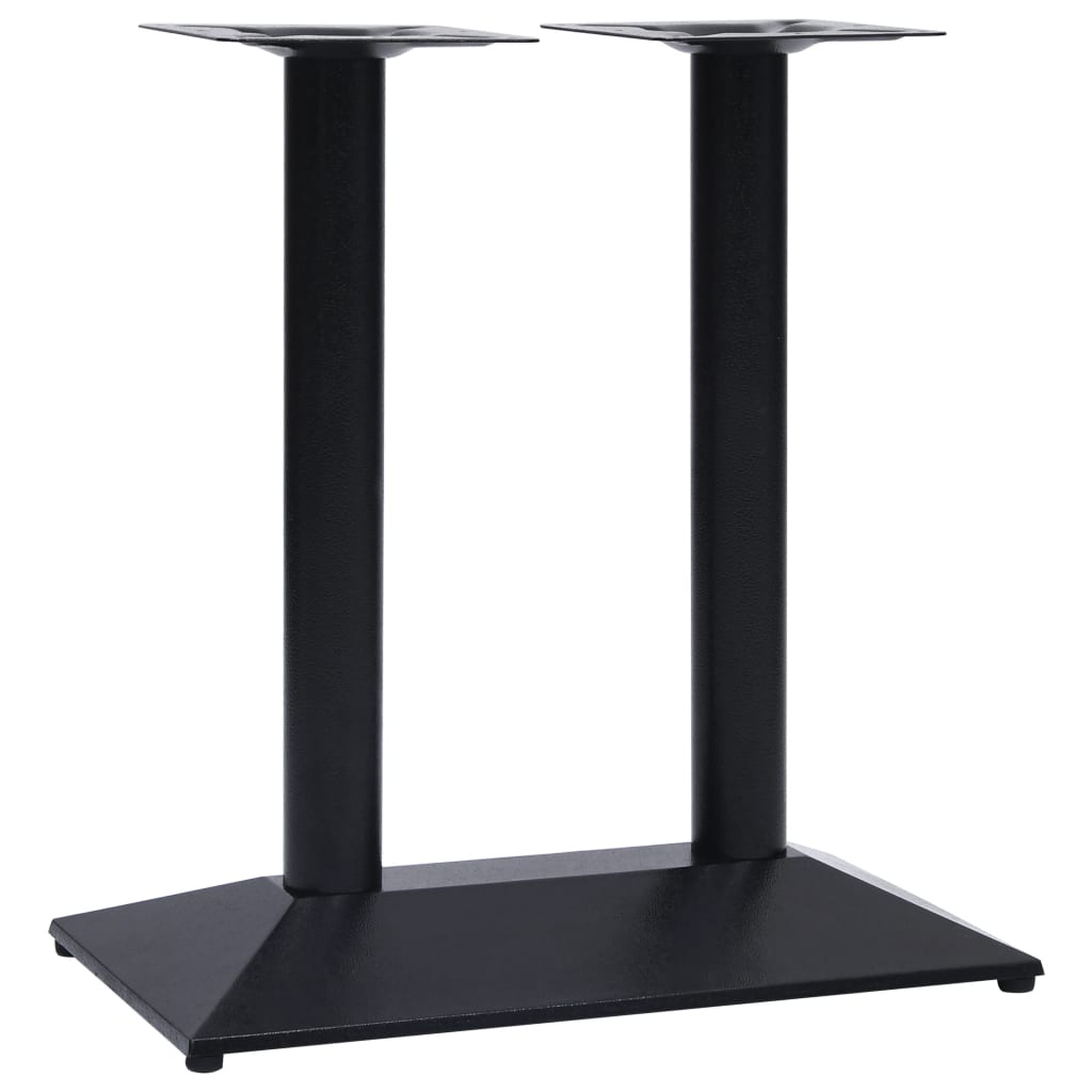 Pied de table de bistro noir 70x40x72 cm fonte - Pieds de table