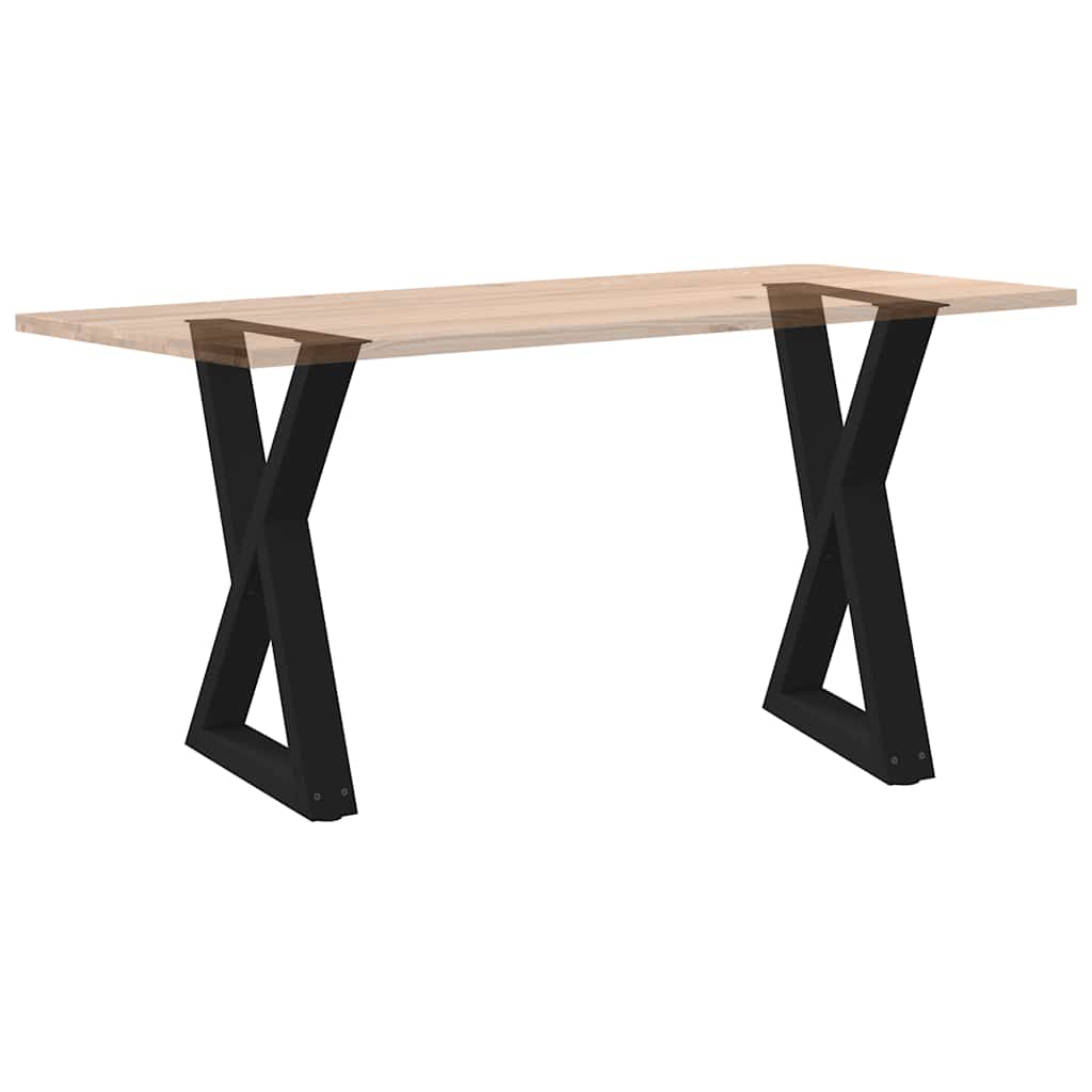 Pieds de table à manger 2 pcs noir 50x(72-73,3) cm - Pieds de table