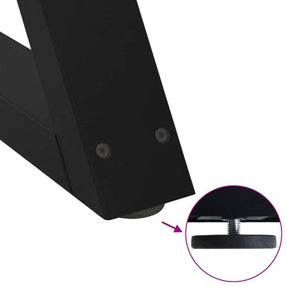 Pieds de table à manger 2 pcs noir 50x(72-73,3) cm - Pieds de table