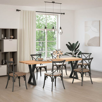Pieds de table à manger 2 pcs noir 50x(72-73,3) cm - Pieds de table