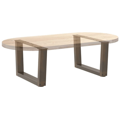 Pieds de table à manger forme V 2 pcs acier naturel acier - Pieds de table