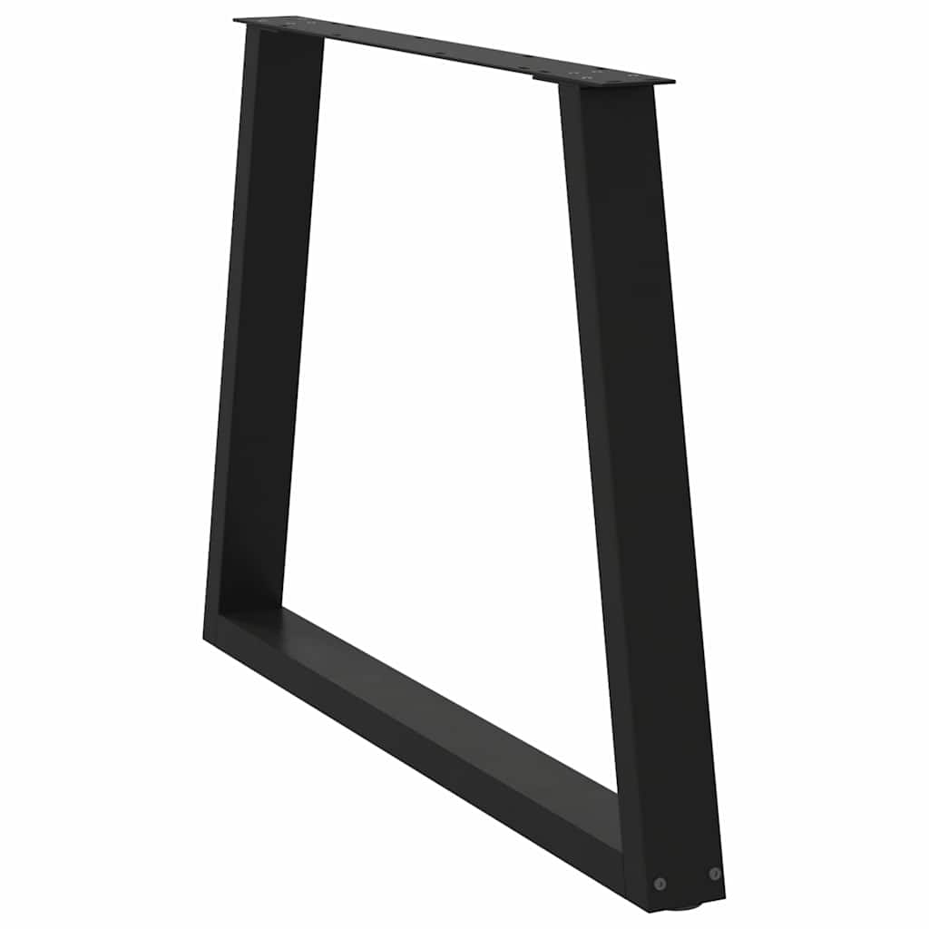 Pieds de table à manger forme de V 2 pcs noir 100x(72-73,3) cm - Pieds de table