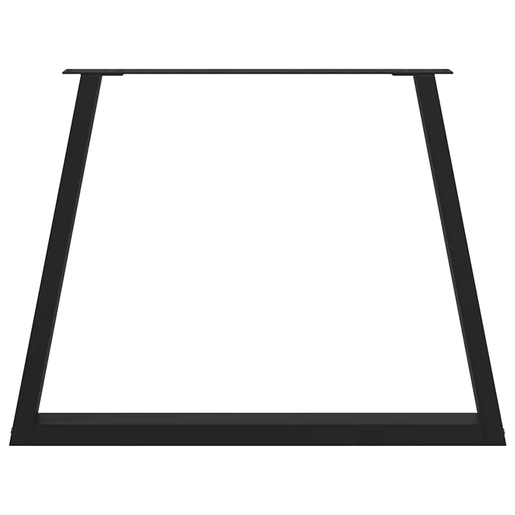 Pieds de table à manger forme de V 2 pcs noir 100x(72-73,3) cm - Pieds de table
