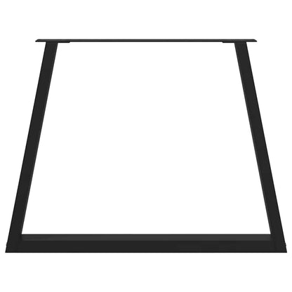 Pieds de table à manger forme de V 2 pcs noir 100x(72-73,3) cm - Pieds de table